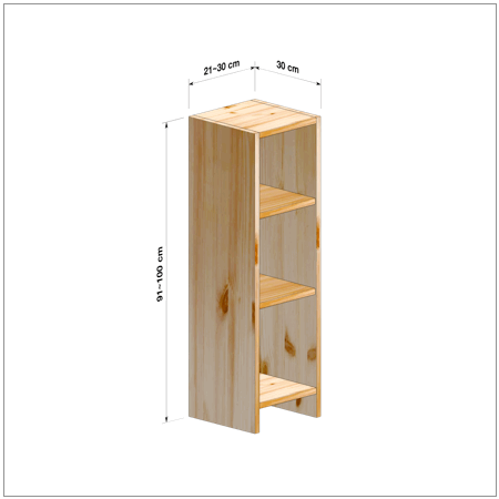 横幅21～30／高さ91～100／奥行30cmの本棚ユニット