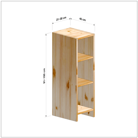 横幅21～30／高さ91～100／奥行40cmの本棚ユニット