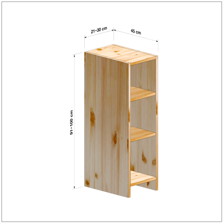 横幅21～30／高さ91～100／奥行45cmの本棚ユニット