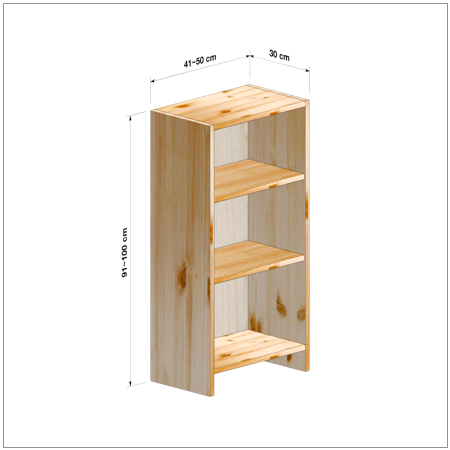 横幅41～50／高さ91～100／奥行30cmの本棚ユニット