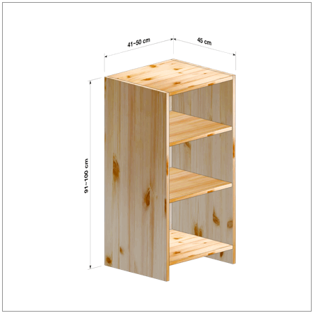 横幅41～50／高さ91～100／奥行45cmの本棚ユニット