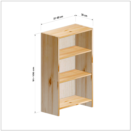 横幅51～60／高さ91～100／奥行30cmの本棚ユニット