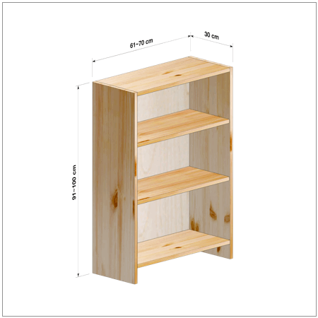 横幅61～70／高さ91～100／奥行30cmの本棚ユニット
