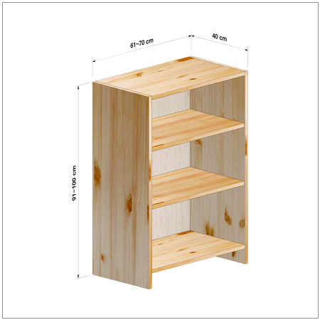 横幅61～70／高さ91～100／奥行40cmの本棚ユニット