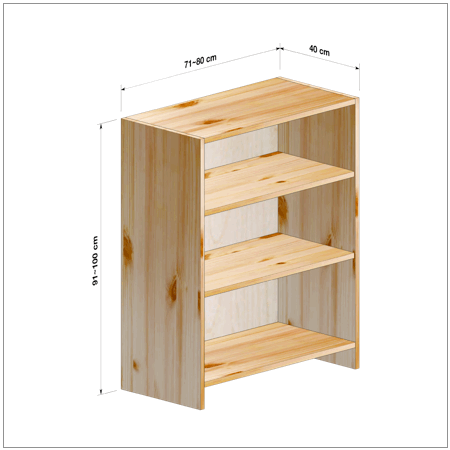 横幅71～80／高さ91～100／奥行40cmの本棚ユニット