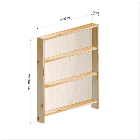 横幅81～90／高さ91～100／奥行10cmの本棚ユニット