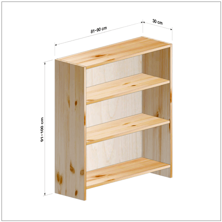 横幅81～90／高さ91～100／奥行30cmの本棚ユニット