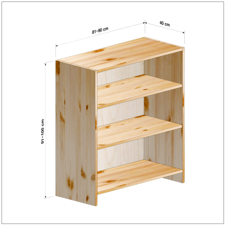 横幅81～90／高さ91～100／奥行40cmの本棚ユニット