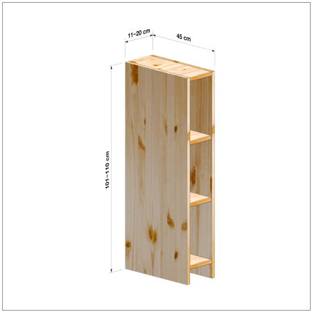 横幅11～20／高さ101～110／奥行45cmの本棚ユニット