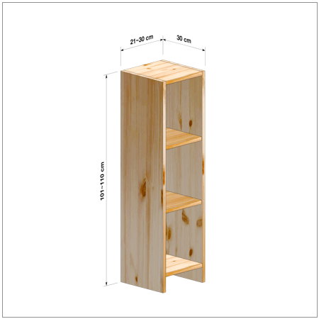 横幅21～30／高さ101～110／奥行30cmの本棚ユニット