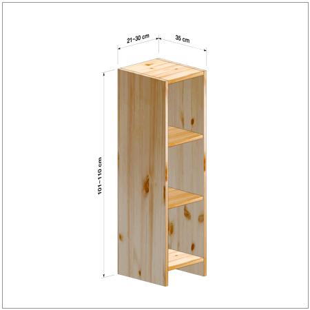 横幅21～30／高さ101～110／奥行35cmの本棚ユニット