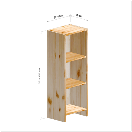 横幅31～40／高さ101～110／奥行30cmの本棚ユニット