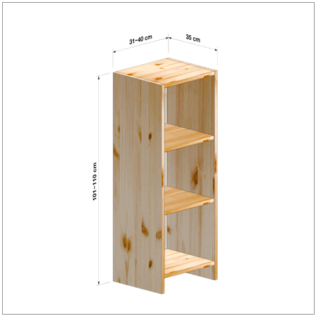 横幅31～40／高さ101～110／奥行35cmの本棚ユニット