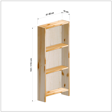 横幅41～50／高さ101～110／奥行15cmの本棚ユニット