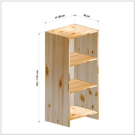 横幅41～50／高さ101～110／奥行40cmの本棚ユニット
