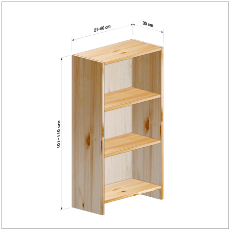 横幅51～60／高さ101～110／奥行30cmの本棚ユニット