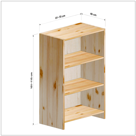 横幅61～70／高さ101～110／奥行40cmの本棚ユニット