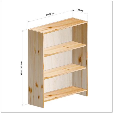 横幅81～90／高さ101～110／奥行30cmの本棚ユニット
