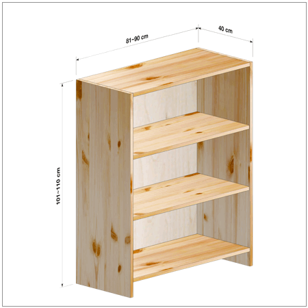 横幅81～90／高さ101～110／奥行40cmの本棚ユニット