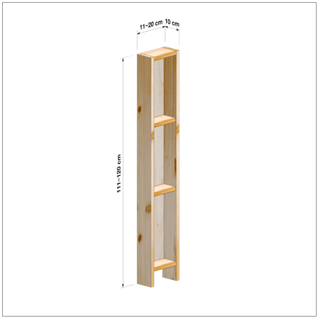 横幅11～20／高さ111～120／奥行10cmの本棚ユニット