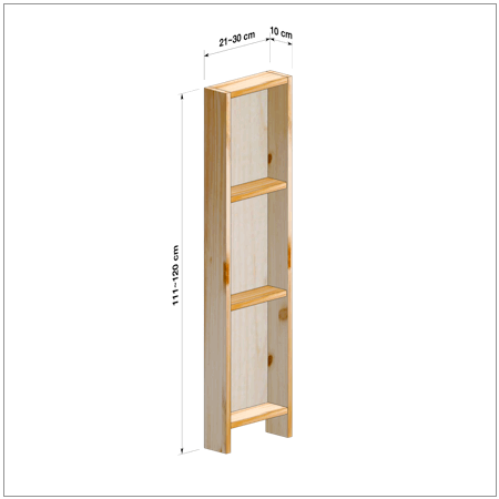 横幅21～30／高さ111～120／奥行10cmの本棚ユニット