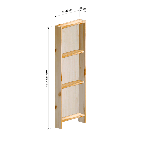 横幅31～40／高さ111～120／奥行10cmの本棚ユニット