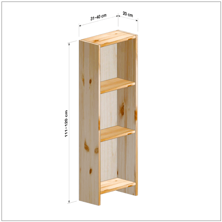 横幅31～40／高さ111～120／奥行20cmの本棚ユニット
