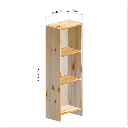 横幅31～40／高さ111～120／奥行25cmの本棚ユニット