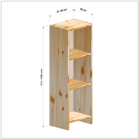 横幅31～40／高さ111～120／奥行30cmの本棚ユニット