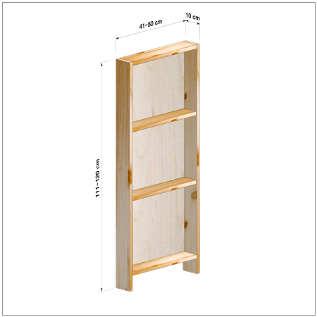 横幅41～50／高さ111～120／奥行10cmの本棚ユニット