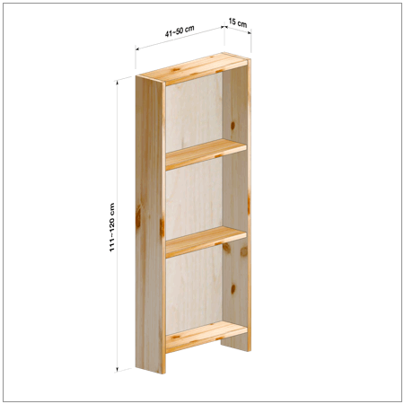 横幅41～50／高さ111～120／奥行15cmの本棚ユニット
