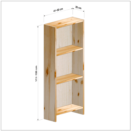 横幅41～50／高さ111～120／奥行20cmの本棚ユニット
