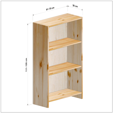 横幅61～70／高さ111～120／奥行30cmの本棚ユニット
