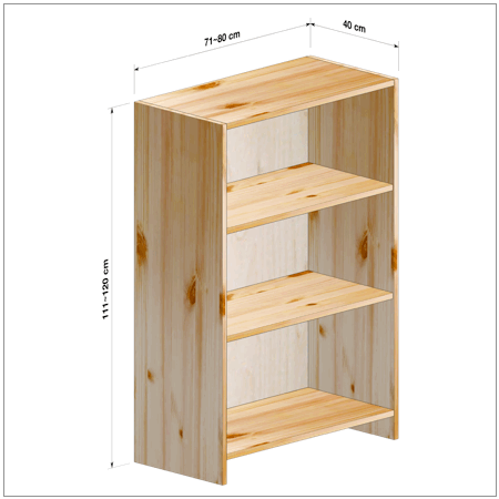 横幅71～80／高さ111～120／奥行40cmの本棚ユニット