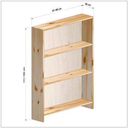横幅81～90／高さ111～120／奥行20cmの本棚ユニット