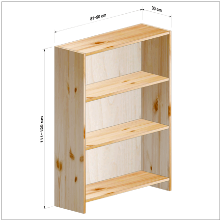 横幅81～90／高さ111～120／奥行30cmの本棚ユニット
