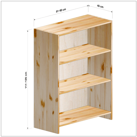 横幅81～90／高さ111～120／奥行40cmの本棚ユニット