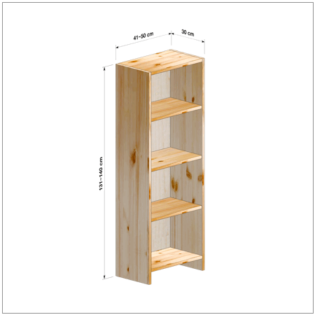 横幅41～50／高さ131～140／奥行30cmの本棚ユニット