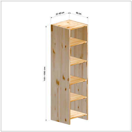 横幅31～40／高さ141～150／奥行40cmの本棚ユニット