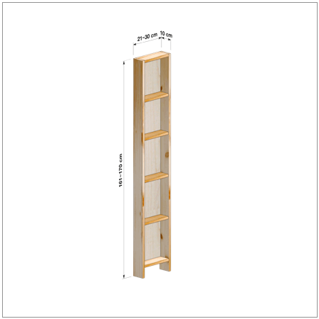横幅21～30／高さ161～170／奥行10cmの本棚ユニット