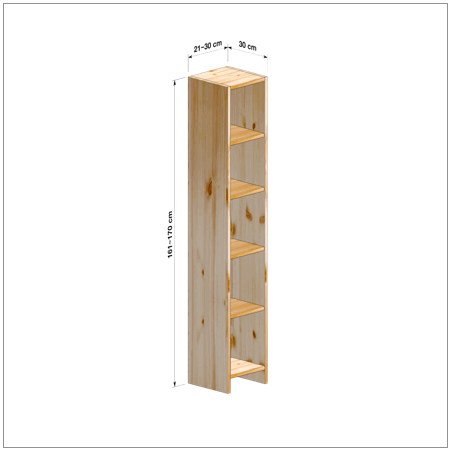 横幅21～30／高さ161～170／奥行30cmの本棚ユニット