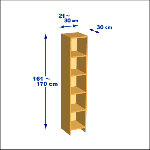 横幅21～30／高さ161～170／奥行30cmの本棚ユニット