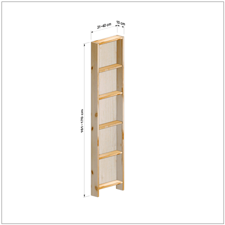 横幅31～40／高さ161～170／奥行10cmの本棚ユニット