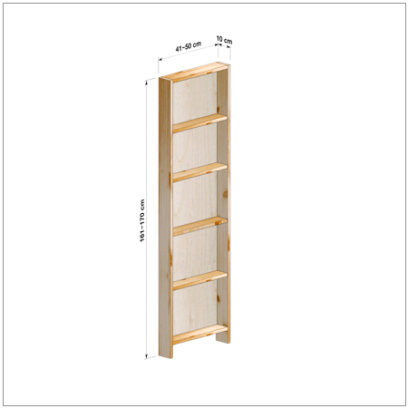 横幅41～50／高さ161～170／奥行10cmの本棚ユニット