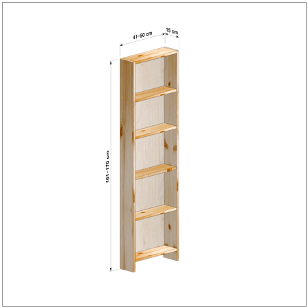 横幅41～50／高さ161～170／奥行15cmの本棚ユニット