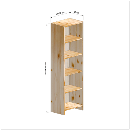 横幅41～50／高さ161～170／奥行35cmの本棚ユニット