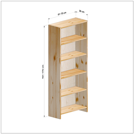 横幅61～70／高さ161～170／奥行30cmの本棚ユニット