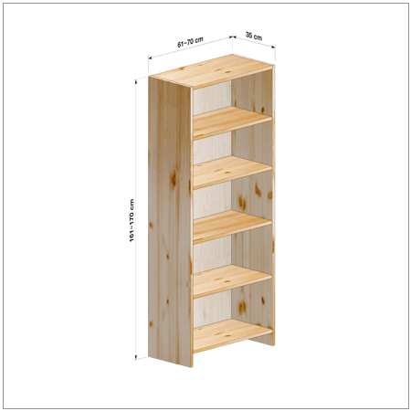 横幅61～70／高さ161～170／奥行35cmの本棚ユニット