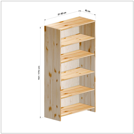 横幅81～90／高さ161～170／奥行40cmの本棚ユニット