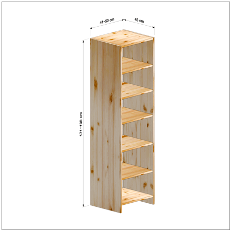 横幅41～50／高さ171～180／奥行45cmの本棚ユニット